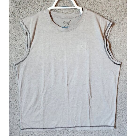 TAPOUT Gray Workout Logo Sleeveless T Shirt Size XL - Picture 1 of 9